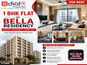 1 bhk flat available for rent in bella residency