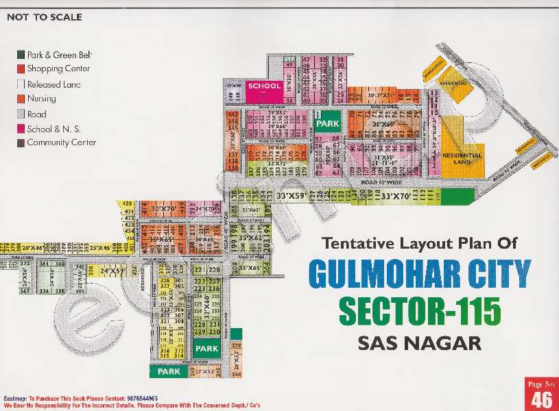 Plot for Sale - 172 Sq Yds, Corner, Side Park, Gulmohar Enclave, Sector 115, Mohali
