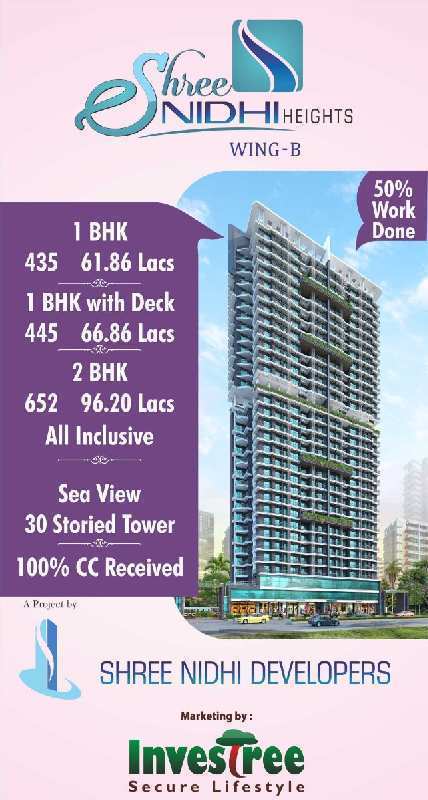 1 BHK Flats & Apartments for Sale in Mira Bhayandar, Mumbai (435 Sq.ft.)
