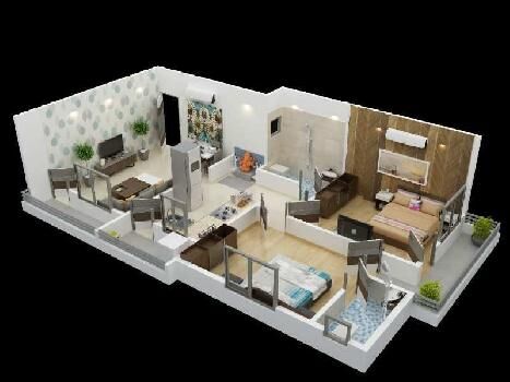 2 BHK Flats & Apartments for Sale in Padoli, Chandrapur (1100 Sq.ft.)