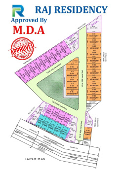 100 meter plot in MDA approved gated society, kanth road, Moradabad