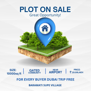 Residential Plot for Sale in Baramati, Pune (10000 Sq.ft.)