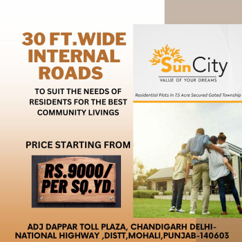 All size residential plots available