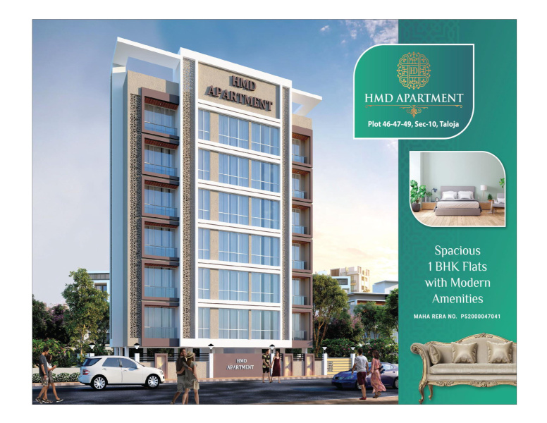 1 BHK Flats & Apartments for Sale in Taloja Panchanand, Navi Mumbai (610 Sq.ft.)