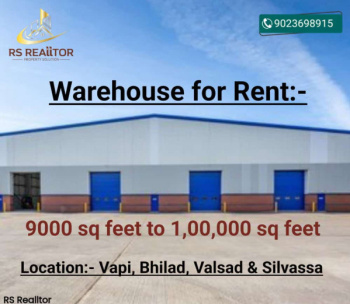 20000 Sq.ft. Warehouse/Godown for Rent in NH 8, Vapi