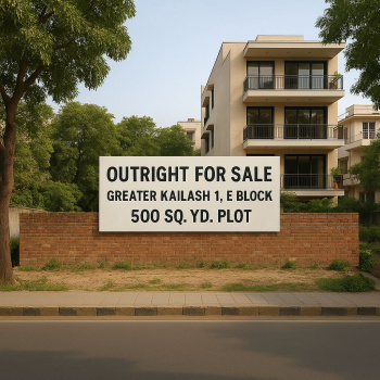 Plot, Outright for sale in Greater Kailash 1, E Block, this 500 sq. yd