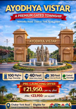 Residential Plot for Sale in Chaksu, Jaipur (111.11 Sq. Yards)