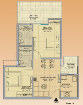 2BHK Apartment for sale in Gaur city 14 Avenue