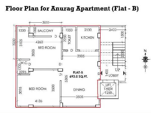2 BHK Flats & Apartments for Sale in Kadamtala, Howrah (693 Sq.ft.)