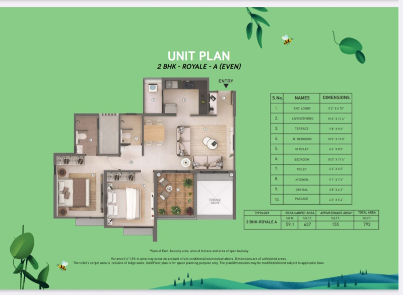 2 BHK Flats & Apartments for Sale in Maharashtra (715 Sq.ft.)
