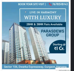 2 BHK Flats & Apartments for Sale in Dwarka Expressway, Gurgaon (1350 Sq.ft.)