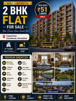 2Bhk fFat For Sale ,Tragad Road Chandkheda