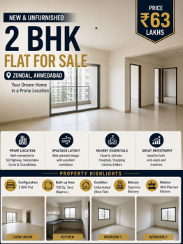 2bhk flat for sale in zundal ,Ahmedabad