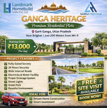 Residential Plot for Sale in Garhmukteshwar, Hapur (100 Sq. Yards)