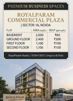 Commercial Shops for Rent in Sector 16, Noida (2000 Sq.ft.)