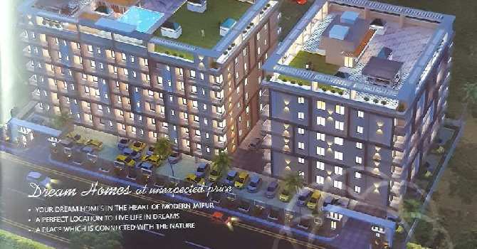 2 BHK Flats & Apartments for Sale in Ajmer Road, Jaipur (861 Sq.ft.)