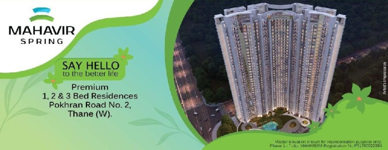 2 BHK Flats & Apartments for Sale in Pokhran 2, Thane (770 Sq.ft.)