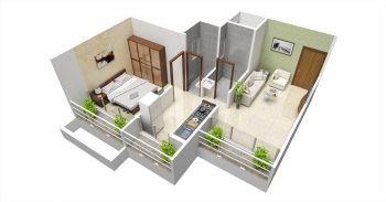 1 BHK Flats & Apartments for Sale in Dronagiri, Navi Mumbai (705 Sq.ft.)