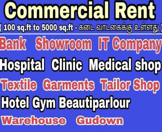 6000 Sq.ft. Commercial Shops for Rent in Ponmeni, Madurai