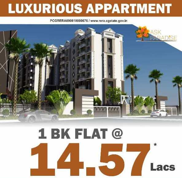 1 BHK Flats & Apartments for Sale in Bhatagaon, Raipur (400 Sq.ft.)
