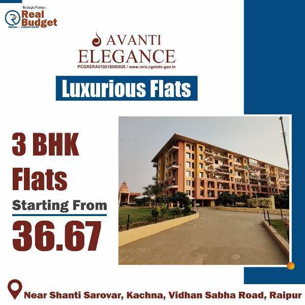 3 BHK Flats & Apartments for Sale in Kachna, Raipur (1436 Sq.ft.)