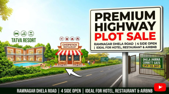 Commercial Plot For Sale | Ramnagar Dhela Road | Near Tattwa Resort | JimCorbett | Near Corbett Gate | Land Plot For Sale | Hotel Restaurant |