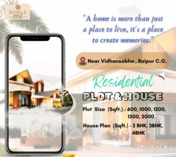 3 BHK Individual Houses For Sale In Vidhan Sabha Road, Raipur (1200 Sq.ft.)