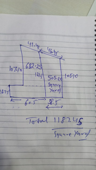 1187.45 sq yds Plot on Main Dwarka Expway Front 100ft. Back Lane 30ft. For Sale Available.