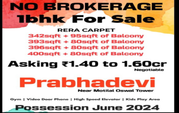 1bhk in PRABHADEVI | Carpet 480