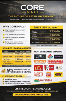 200 Sq.ft. Commercial Shops for Sale in Crossing Republik, Ghaziabad