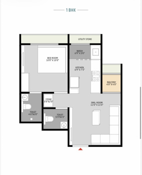 Flats & Apartments For Sale In South Bopal, Ahmedabad (825 Sq.ft.)