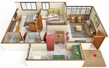 2 BHK Flats & Apartments for Sale in South Bopal, Ahmedabad (1230 Sq.ft.)