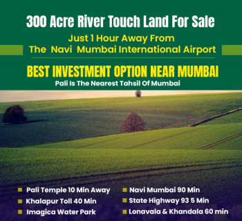 Clear title 300 Acer AGRICULTURE land for sale in near 3.0 mumbai