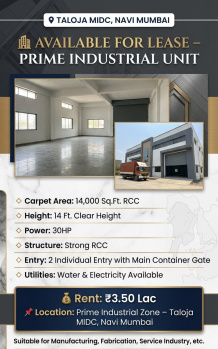 15000 Sq.ft. Factory / Industrial Building for Rent in MIDC, Navi Mumbai