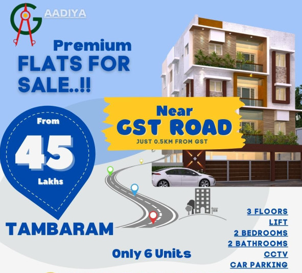 2 BHK Flats & Apartments for Sale in Tambaram, Chennai
