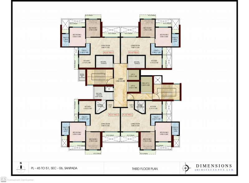 2 BHK Flats & Apartments for Sale in Sanpada, Navi Mumbai (1200 Sq.ft.)
