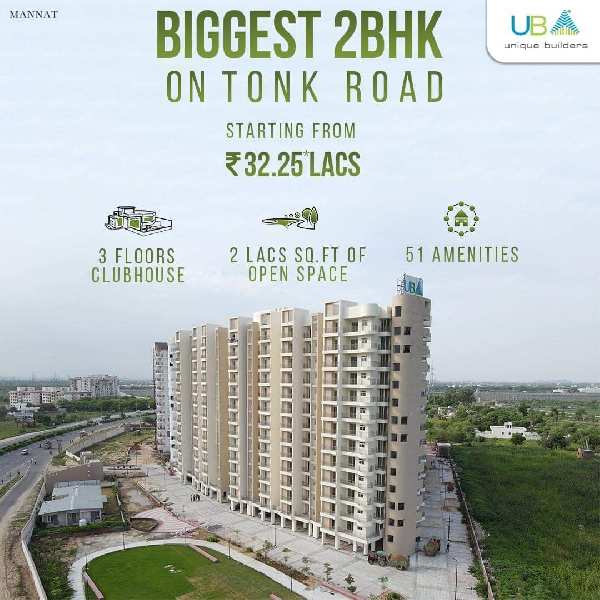 2 BHK Flats & Apartments For Sale In Tonk Road, Jaipur (1088 Sq.ft.)