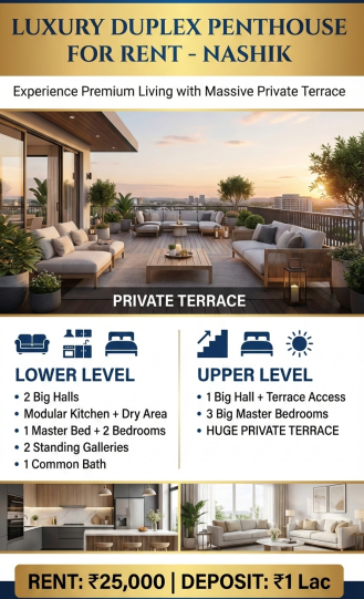 Penthouse For Rent In Rajiv Nagar, Nashik (2200 Sq.ft.)