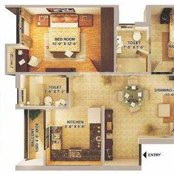 2 BHK Flats & Apartments for Sale in Goverdhan Road, Mathura (800 Sq.ft.)