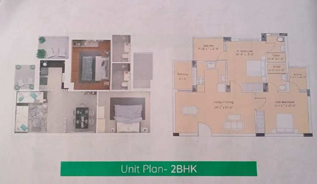 2 BHK Flats & Apartments for Sale in Chandigarh Road, Ludhiana (845 Sq.ft.)