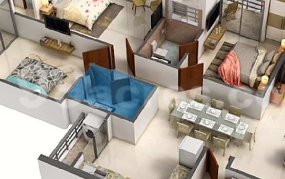 3 BHK Flats & Apartments for Sale in Sector 77, Noida (1971 Sq.ft.)