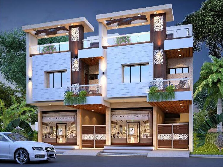 Commercial property at ground floor and 2BHK at first floor