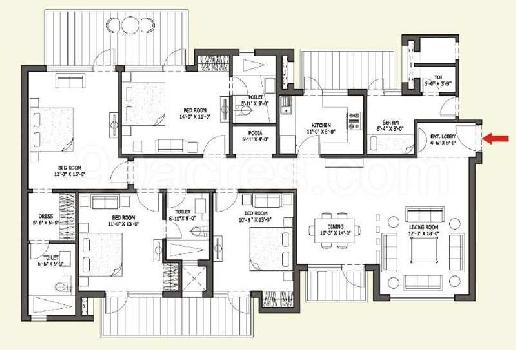4 Bhk for rent in bestech park view spa next