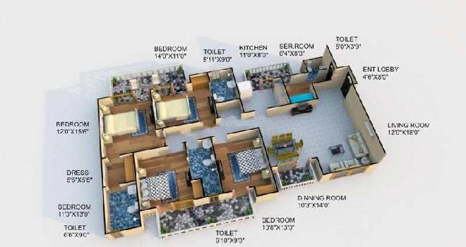 4 BHK Flat For Rent In Gurgaon