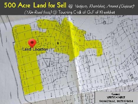 500 Acre Agricultural/Farm Land for Sale in Vadgam, Banaskantha