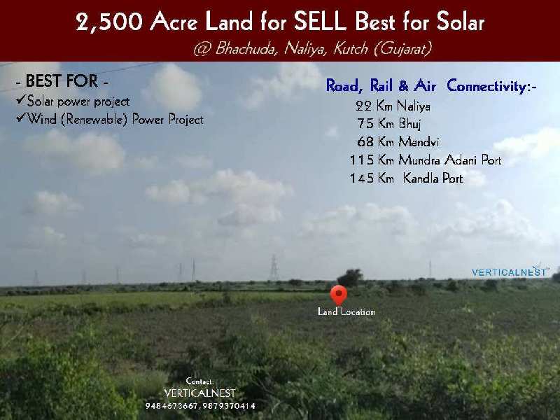 2500 Acre Agricultural/Farm Land for Sale in Abdasa, Kutch