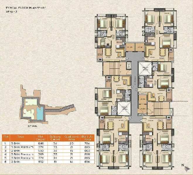 2 BHK Flats & Apartments for Sale in Agarpara, Kolkata (636 Sq.ft.)