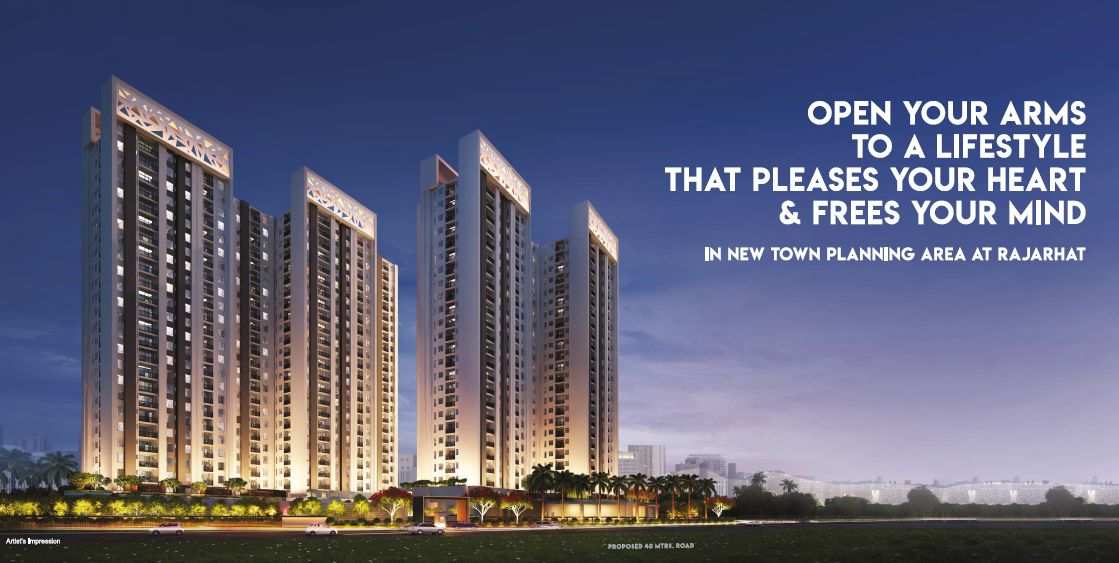 2 BHK Flats & Apartments for Sale in Rajarhat, Kolkata (710 Sq.ft.)