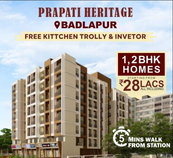 1 BHK Flats & Apartments For Sale In Badlapur West, Thane (408 Sq.ft.)