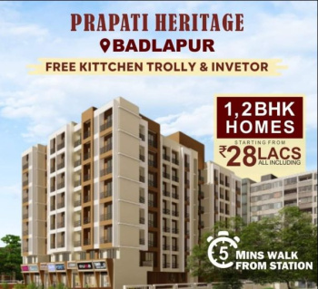 1 BHK Flats & Apartments for Sale in Badlapur West, Thane (469 Sq.ft.)